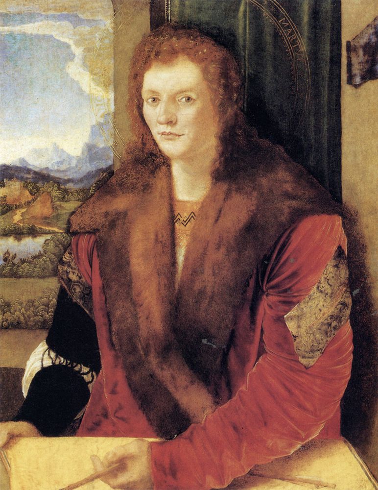 Portrait of Saint Sebastian with an Arrow ca 1499