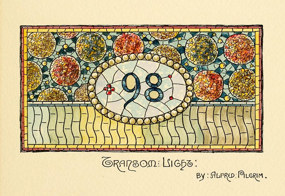 Belcher Mosaic Glass 1886 - 41 design by Alfred Pilgrim