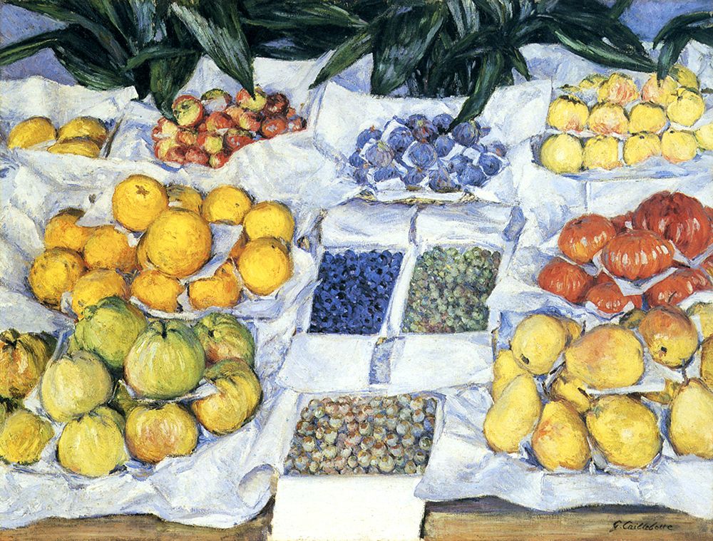 Fruit Displayed on a Stand ca 1881
