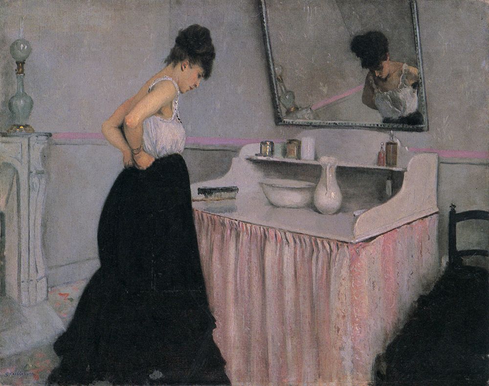 Woman at a Dressing Table ca 1873