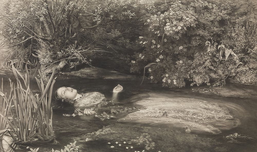 Ophelia Print from Shakespeare, Hamlet, Act 4, Scene 7