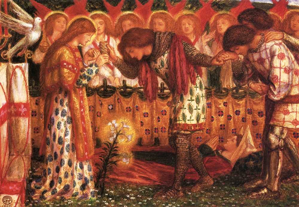 How Sir Galahad was fed with Sanc Grael 1864