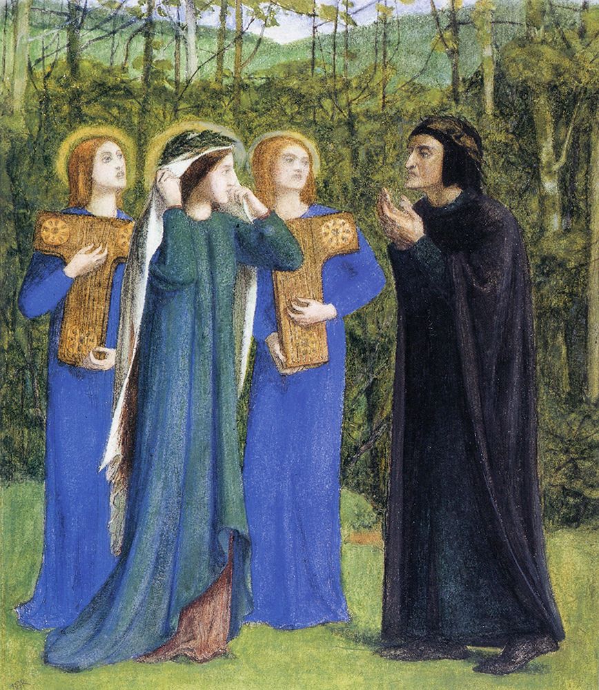 The Meeting of Dante and Beatrice in Paradise ca 1853