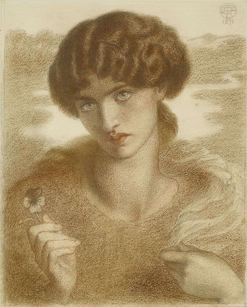 Water Willow Study of Female Head and Shoulders 1871