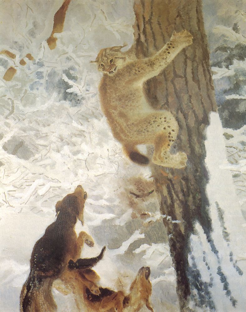Lynx at Bay detail 1929