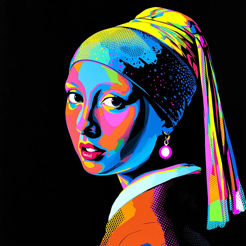 Girl with a Pearl Earring Pop Art VIII