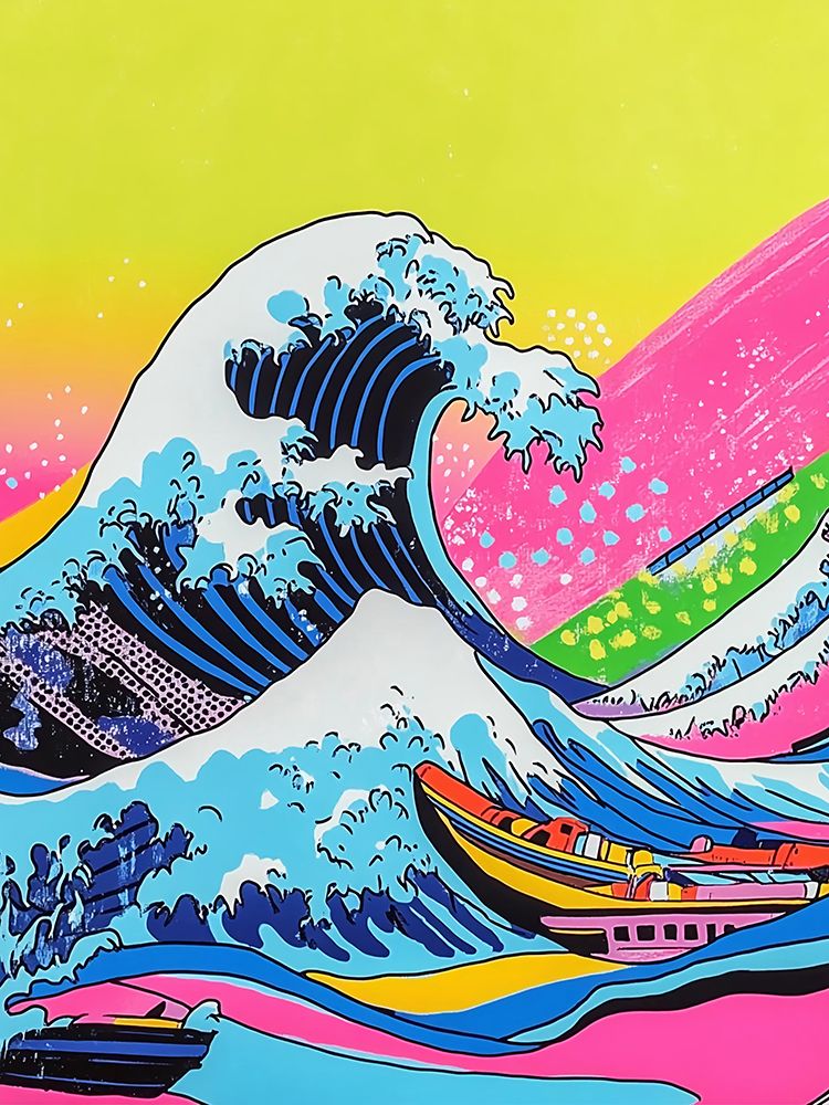 The Great Wave Pop Art XII