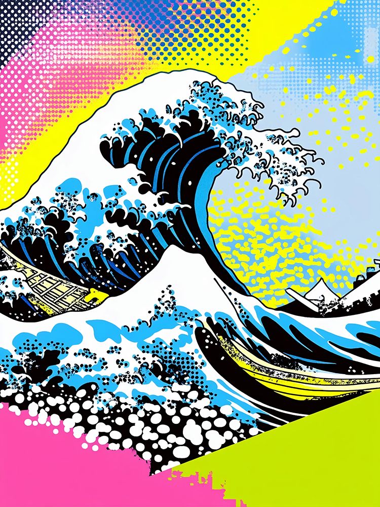 The Great Wave Pop Art XIV