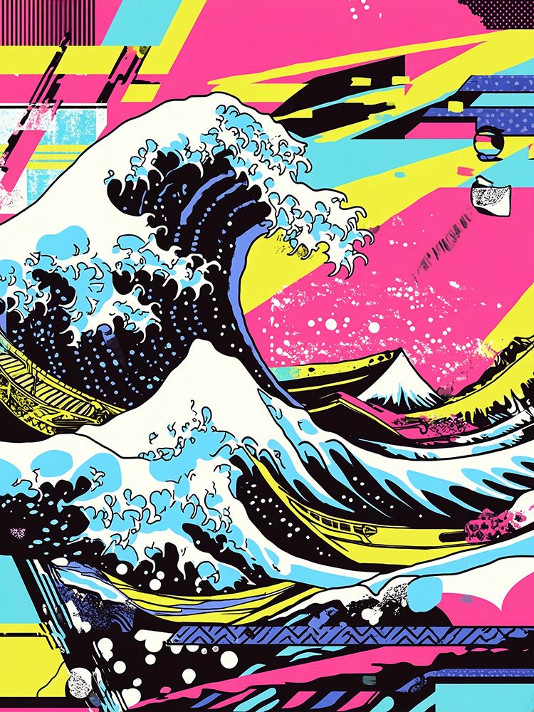 The Great Wave Pop Art XV