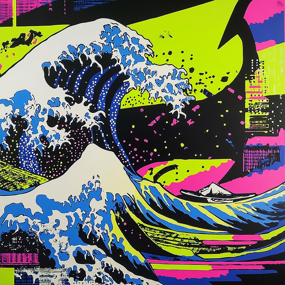 The Great Wave Pop Art XVII