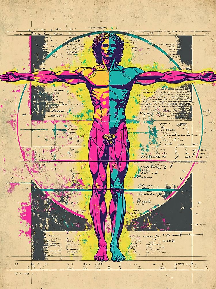 Vitruvian Man Pop Art XIII