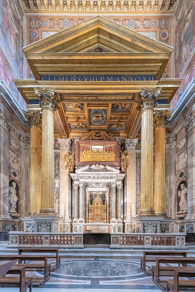 Italy, Rome Altar of the Blessed Sacrament inside the Archbasilica of St. John Lateran