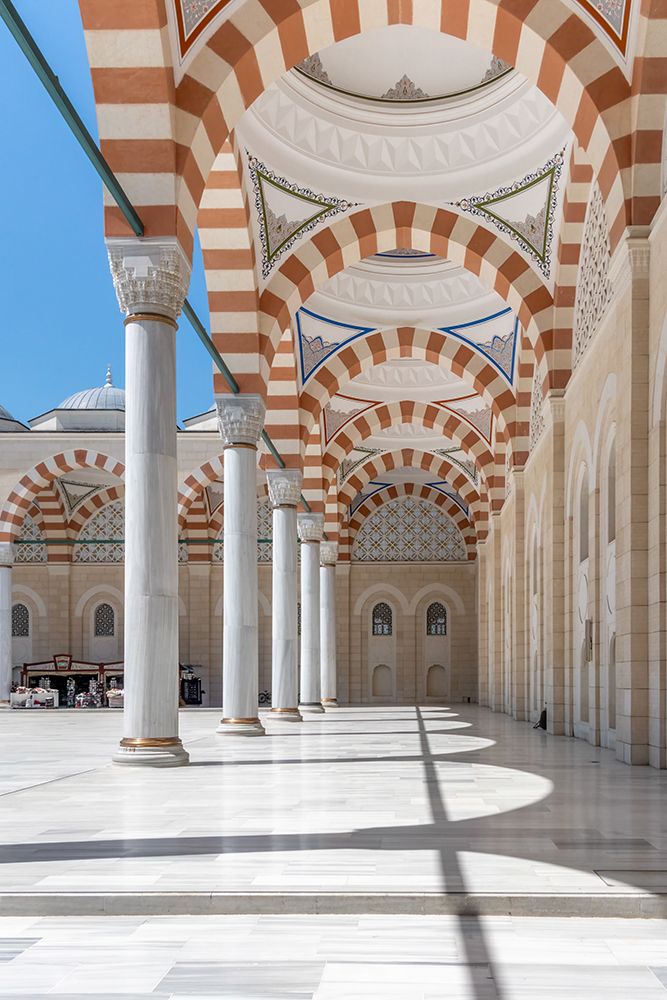 Turkey, Istanbul Camlica Mosque Arches II