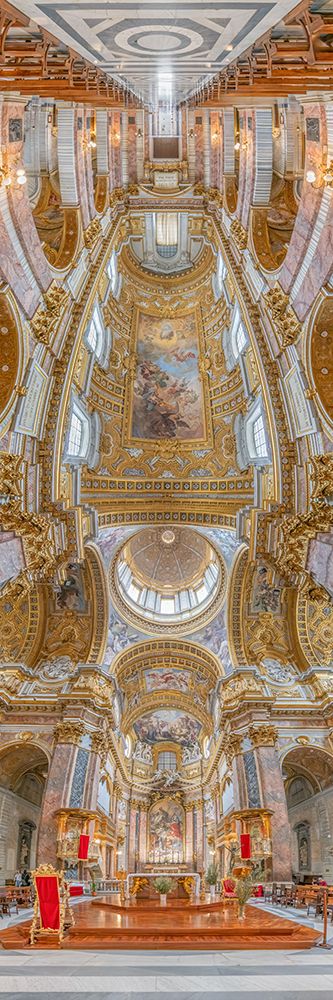 Vertical Churches, Basilica dei Santi Ambrogio e Carlo al Corso in Rome, Italy