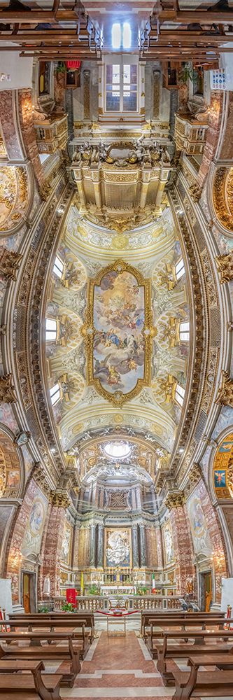 Vertical Churches, Church of St. Ignatius of Loyola at Campus Martius in Campo Marzio in Rome, Italy