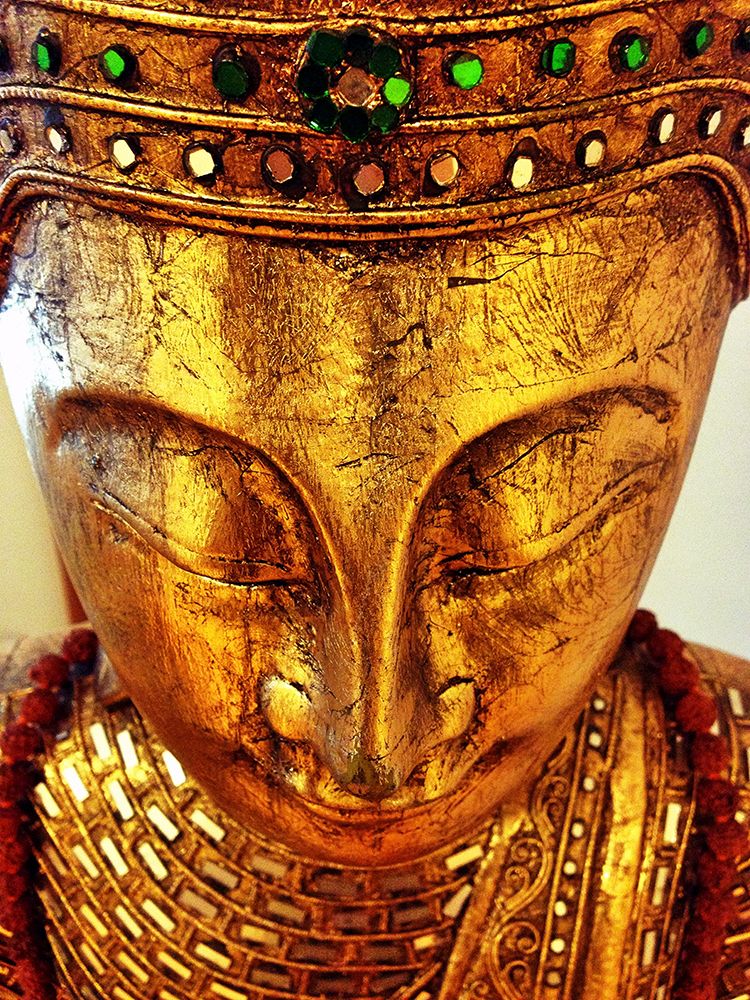 Antique Gold Buddha Statue Head
