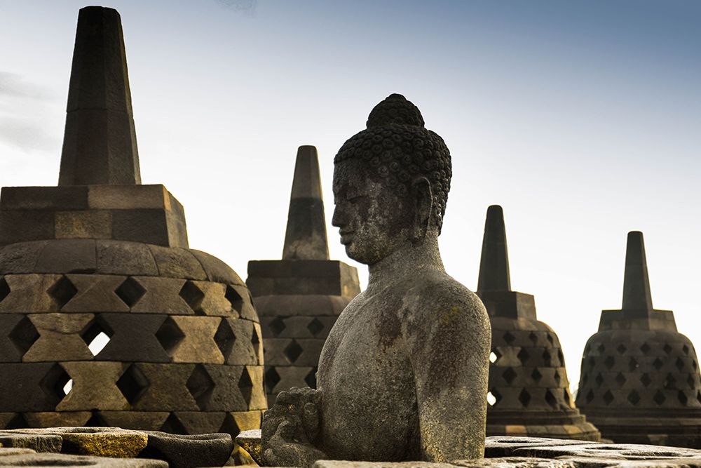 Buddha at Borobudur Temple, Indonesia