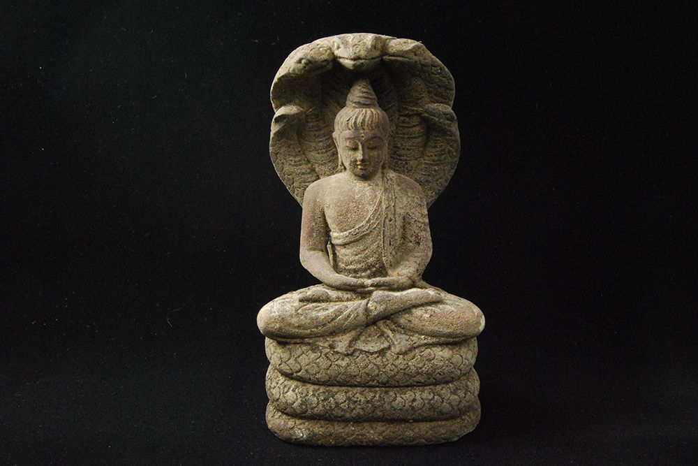 Buddha Statue Seated on Cobra