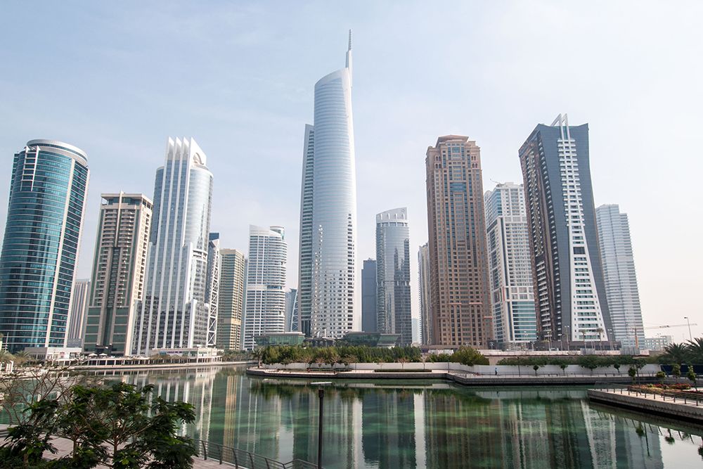 Dubai buildings and skyscrapers