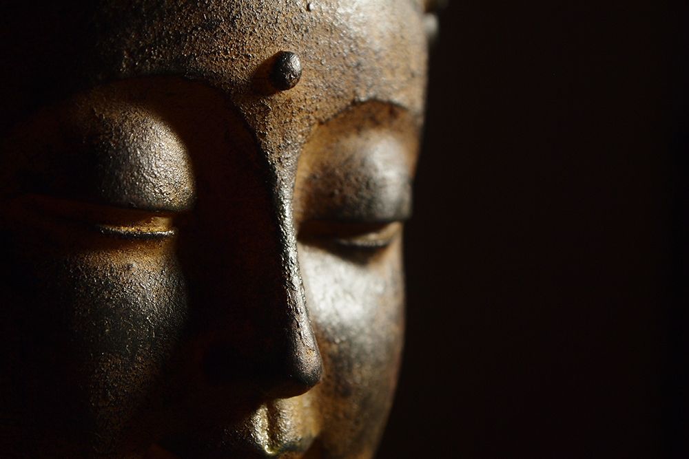 Gold Buddha Statue Closeup