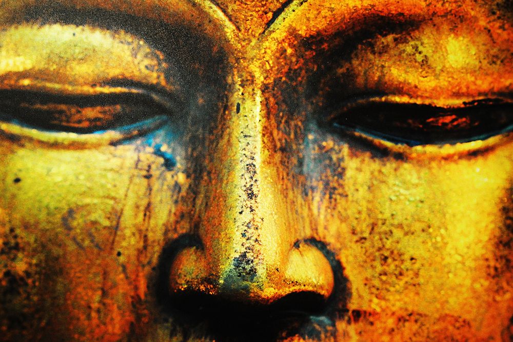 Gold Buddha Statue Face