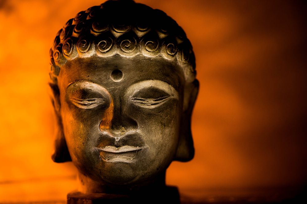 Gold Buddha Statue Head II