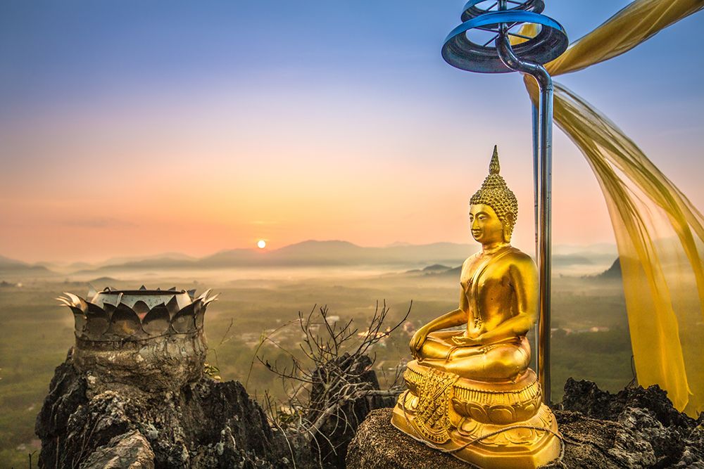 Golden Seated Buddha Statue