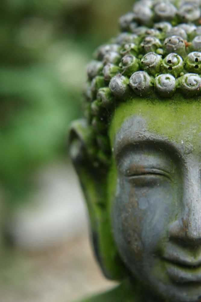 Green Buddha Statue Head I