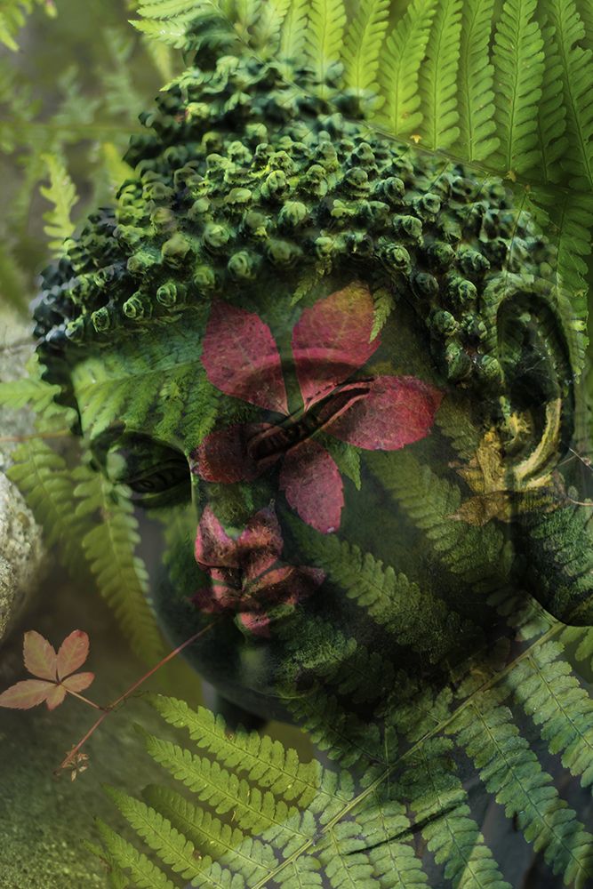 Green Buddha Statue Head II