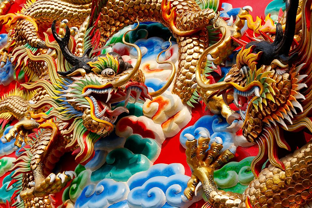 Thai Dragon Temple Art