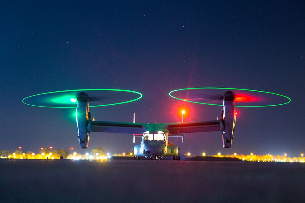 U.S. Marine Corps MV-22 Osprey at Moron Air Base, Spain
