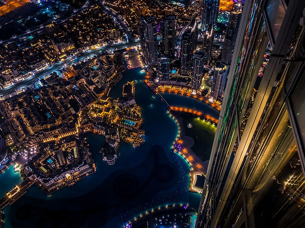 View from the Burj Dubai at night