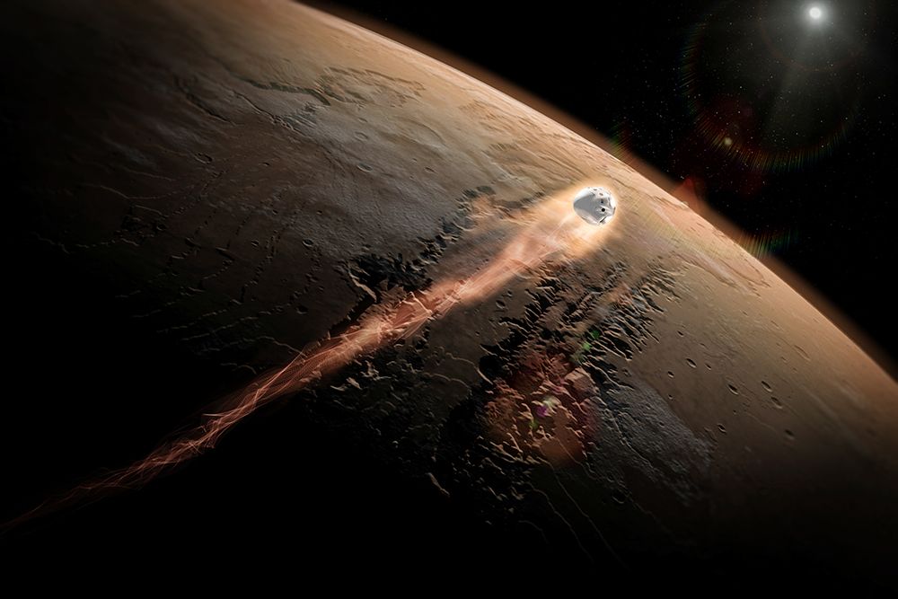Artist Illustration of Dragon to Mars 2015