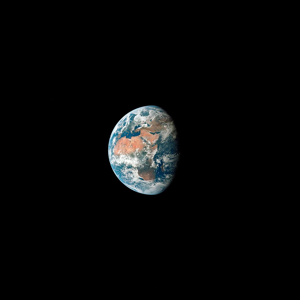 Earth, showing Africa, Europe and Asia from Apollo 11