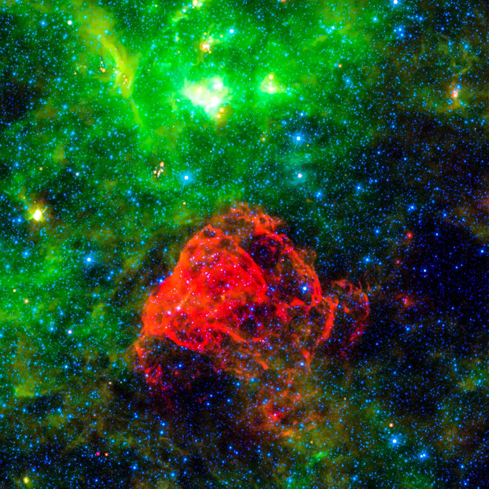 Green and Red Nebula III