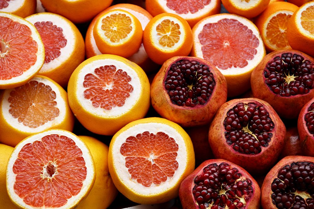 Pomegranate and Orange Fruits