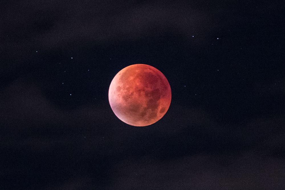A Blood Moon over Stockholm