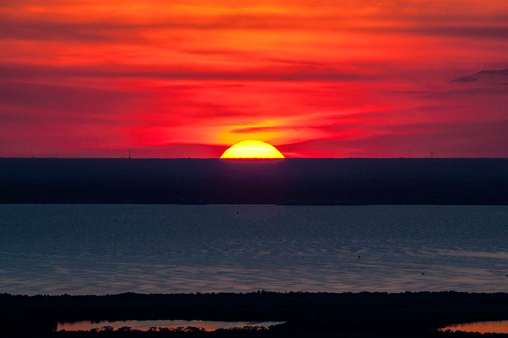 A Red Sunset over Kennedy Space Center