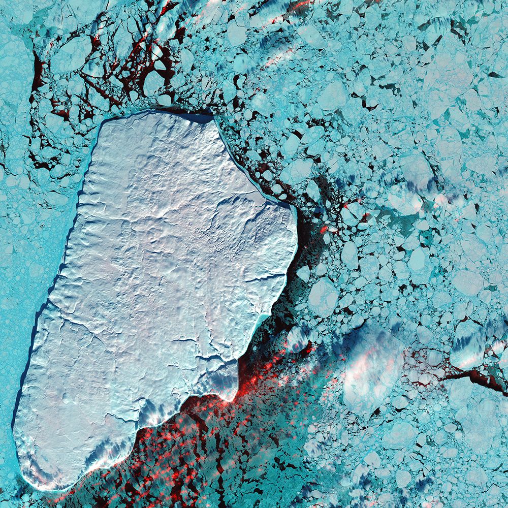 Akpatok Island in Ungava Bay Viewed from Space