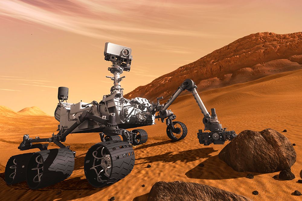 Artist Concept of Mars Science Laboratory Curiosity Rover
