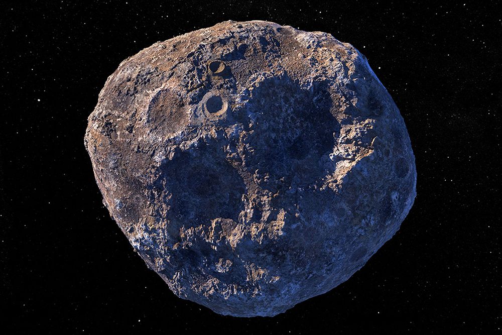 Artist Illustration Depicting the Metal-Rich Asteroid Psyche