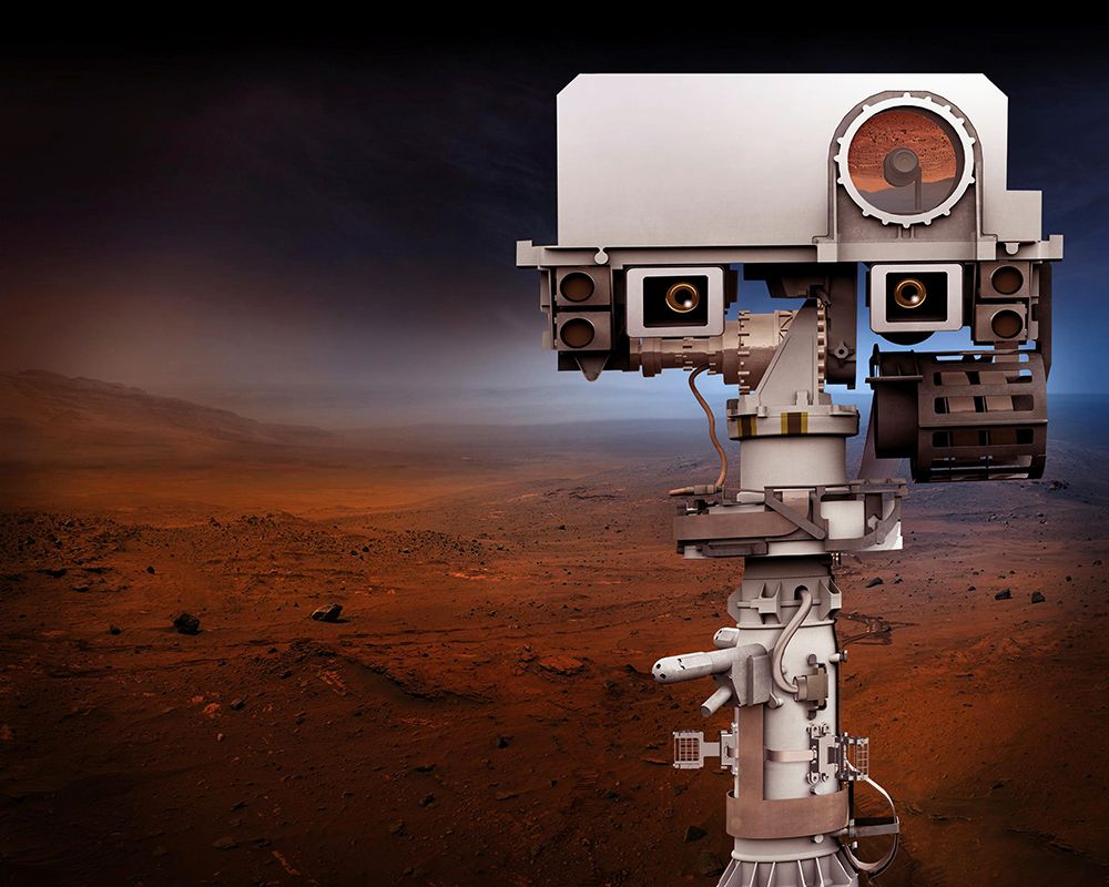 Artist Concept Depicts the top of the 2020 Rovers Mast