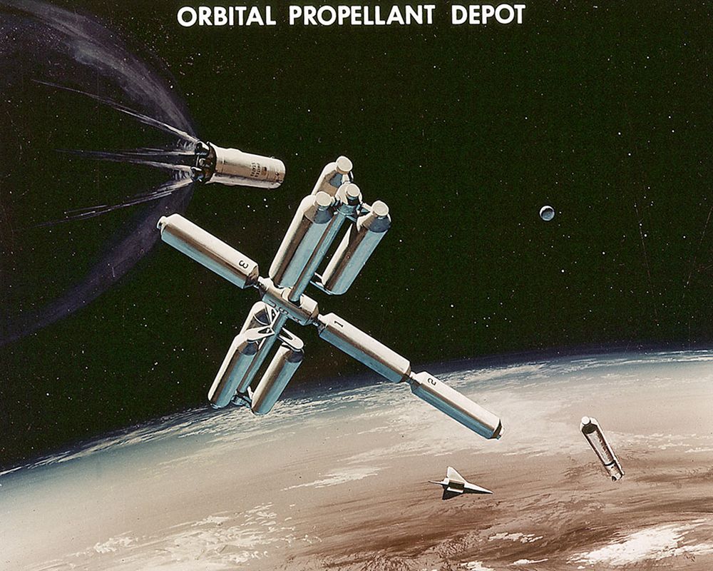 Artist Concept Earth to Orbit Fuel Tanker 1971