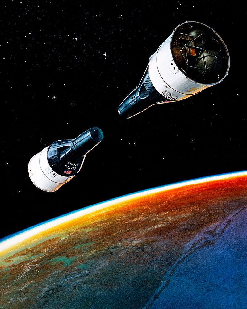 Artist Concept of Gemini 6 and 7 Spacecrafts