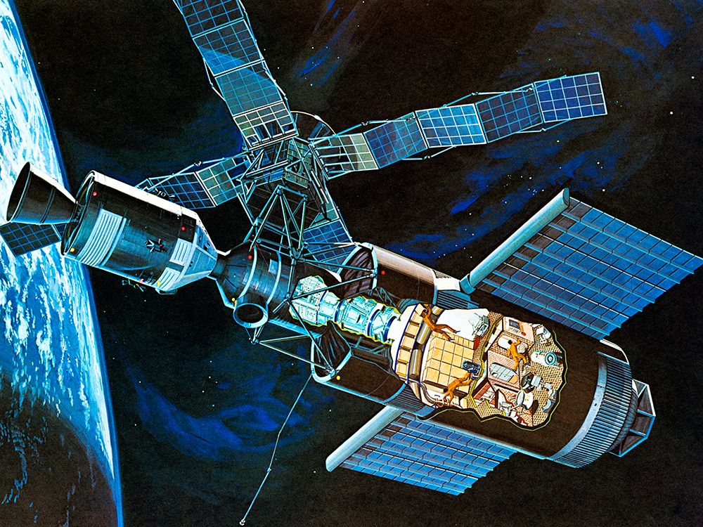 Artist Concept of Skylab Space Station in Earth Orbit