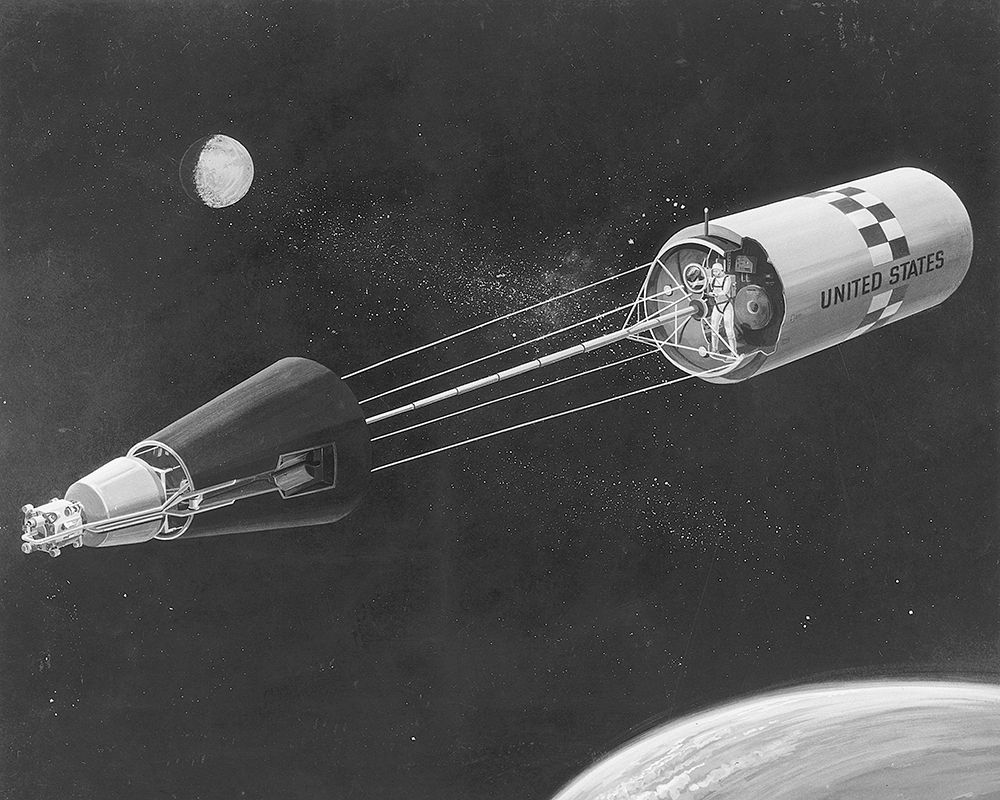 Artist Concept Shows a Manned Space Laboratory