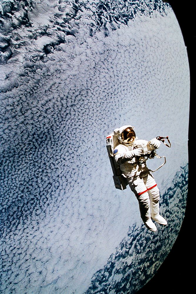 Astronaut Mark C. Lee Floats Free in Space