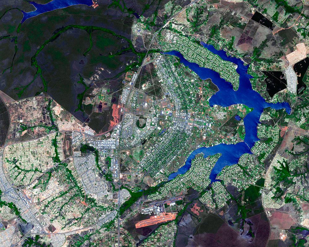 Brasilia - the capital of Brazil Viewed from Space