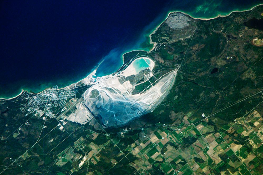 Calcite Quarry - Michigan Viewed from Space