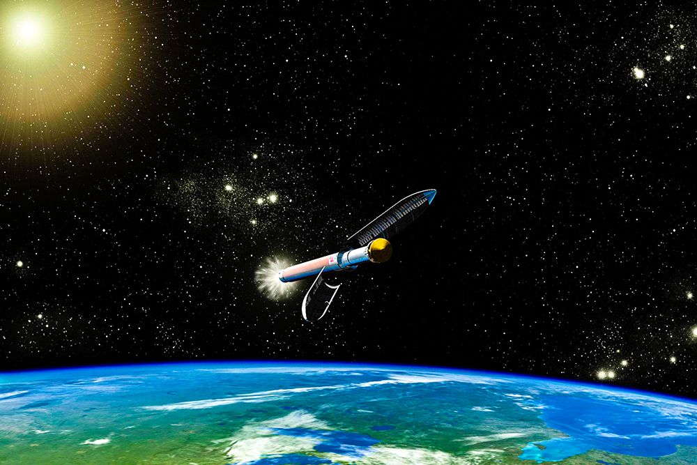 Artist Concept Mars Curiosity Launch Vehicle